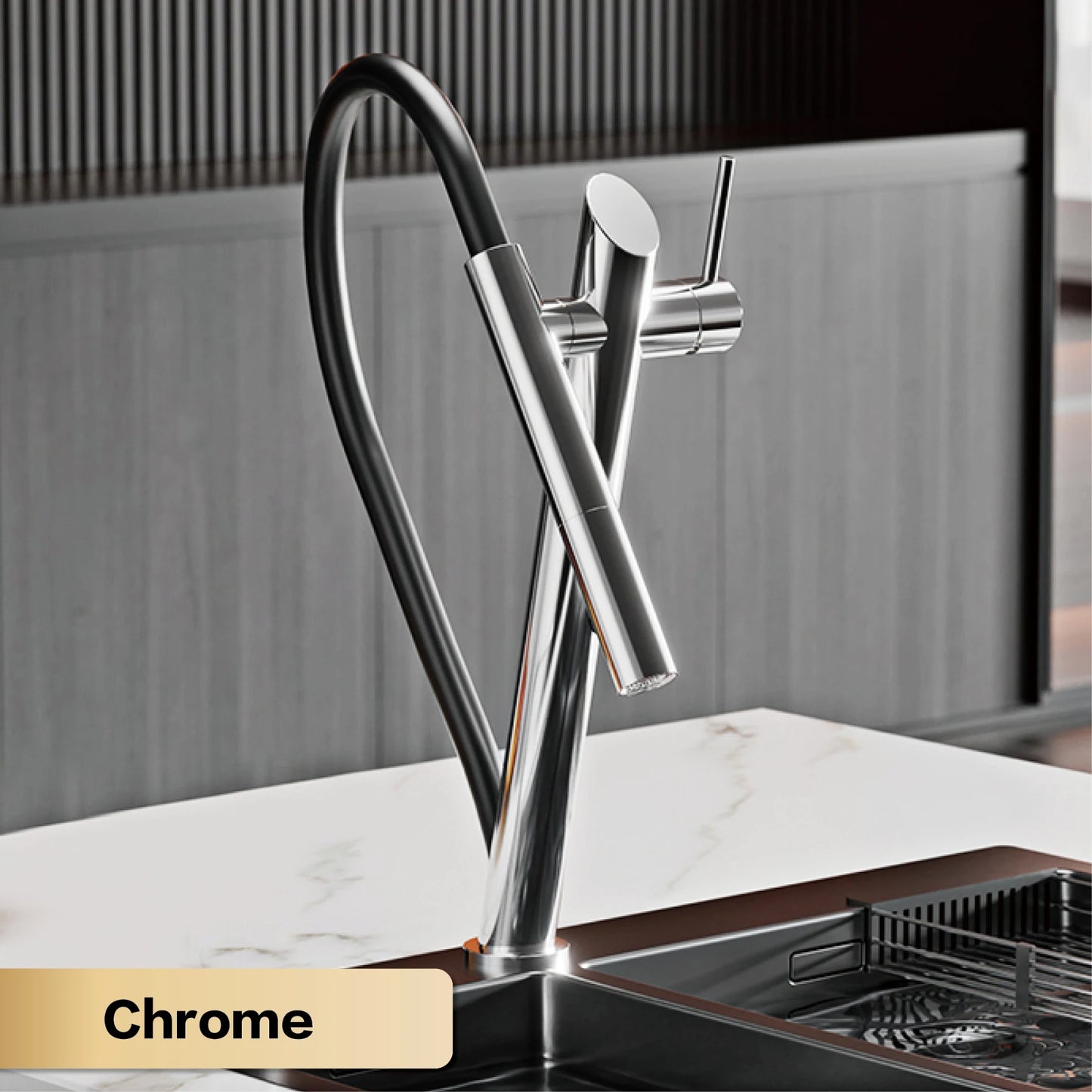 Kitchen Faucet Black Pull-Out Design