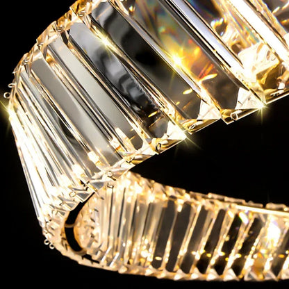 Decorbites™ DNA-Spirale Kristall-Lüster LED-Ring-Design für luxuriöses Wohnzimmer