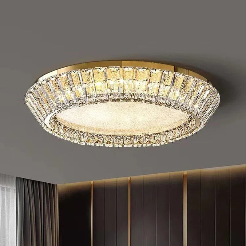 Gold Crystal LED Ceiling Light Dia80cm 192W