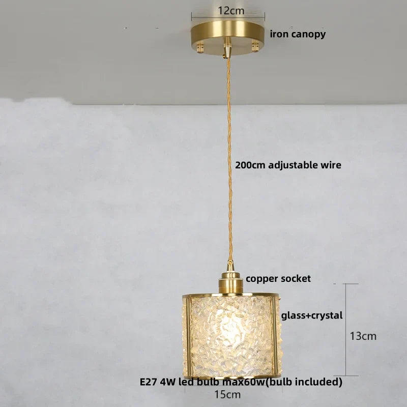 Decorbites™ Glas-Kristall-LED-Hängeleuchte – Verstellbare Luxusarmatur für Küche, Eingangsbereich, Badezimmer