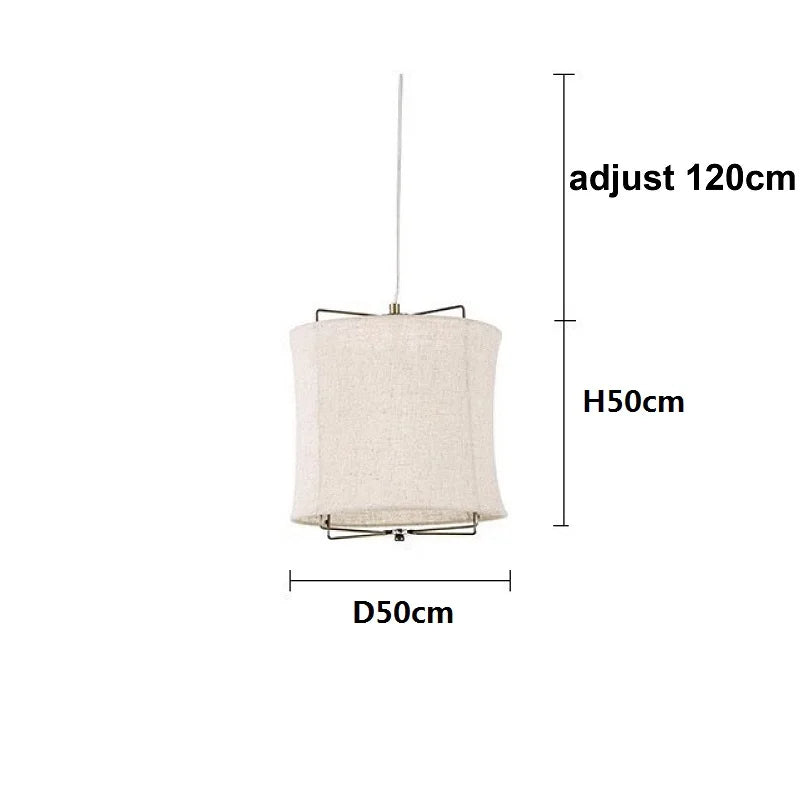 Decorbites™ Leinenstoff-Lüster: Japanischer Retro-Handarbeitskunst-Lampe für Restaurant, Schlafzimmer, Theke