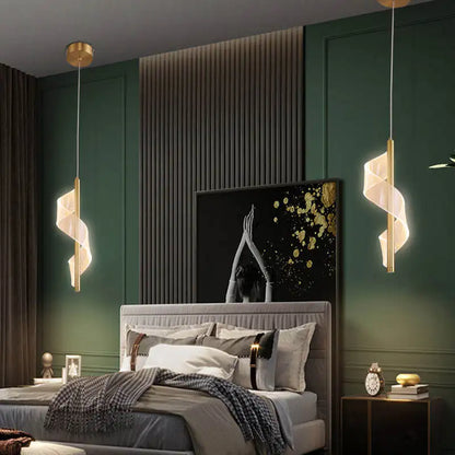 Decorbites™ Acryl-Spiralen-Hängeleuchte Schlafzimmer Wohnzimmer Modern Nordisch Tropfenförmige Hängelampe