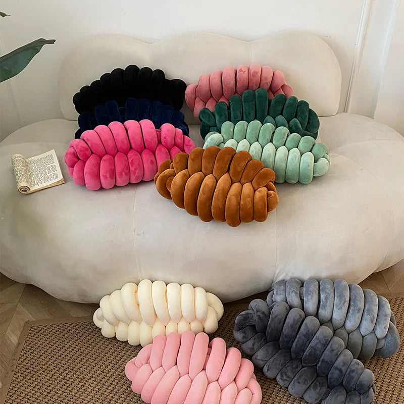 Green Knot Plush Pillow
