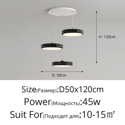 Decorbites™ kreisförmige dimmbare Pendelleuchte moderne Kronleuchter für Esszimmer, Kücheninsel