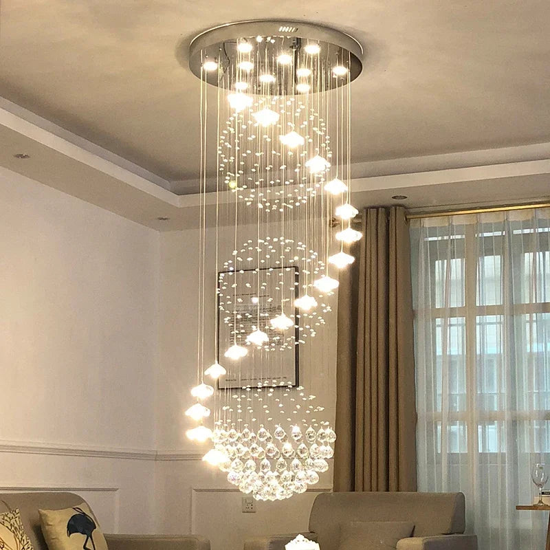 Decorbites™ Kristall-Hängeluster Innenleuchte für Treppenhaus-Zimmer-Dekoration