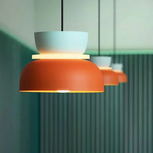 Macaron Acrylic Pendant Light With Iron Shade