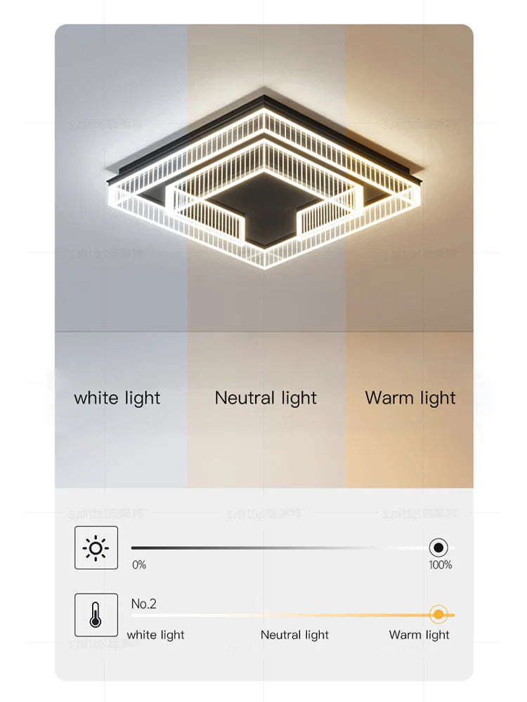 Decorbites™ LED Schwarz Kronleuchter Acryl Deckenlampe: Moderne Luxusbeleuchtung für Zuhause & Büro