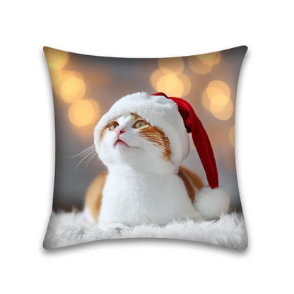 Decorbites™ Niedliches Katzen-Anime-Kissenbezug – 45x45 cm Cartoon-Hussenbezug für Zuhause und Büro