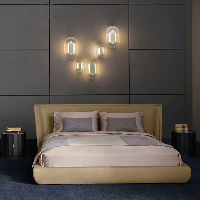 Decorbites™ Elegante Glas-Wandleuchte für Schlafzimmer, Wohnzimmer – Retro Designer Luxusbeleuchtung