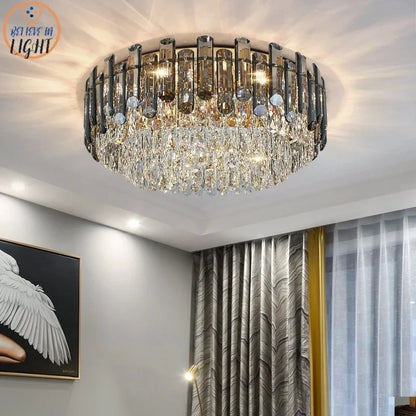 Decorbites™ Gold-Kristall-Kronleuchter für das Wohnzimmer – Luxuriöse Beleuchtungseinrichtung