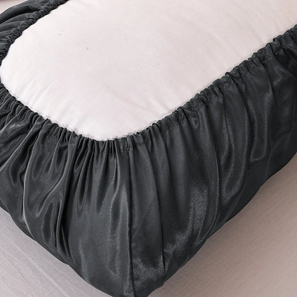 Decorbites™ Imitations-Seiden-Elastikband-Kissenbezug Queen King Größe Glatter Satin Luxus-Bettwäsche