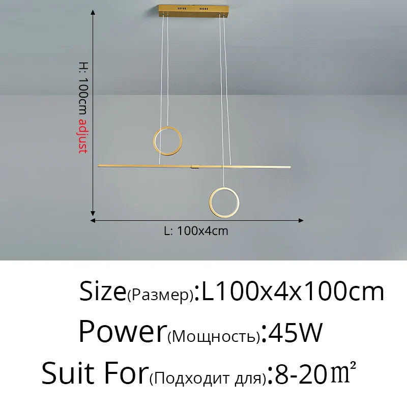 Black Aluminum Hanging Light