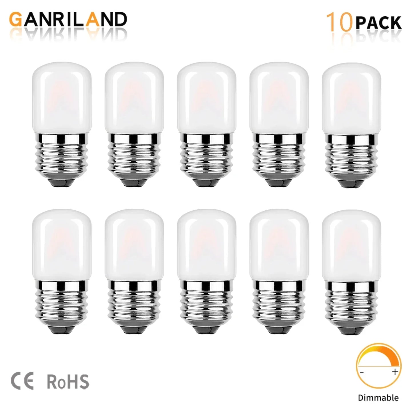 Decorbites™ dimmbare 1W Rohren-LED-Lampen, E27-Sockel, 2700K-6000K, matt - Deckenventilator, Kühlschrank