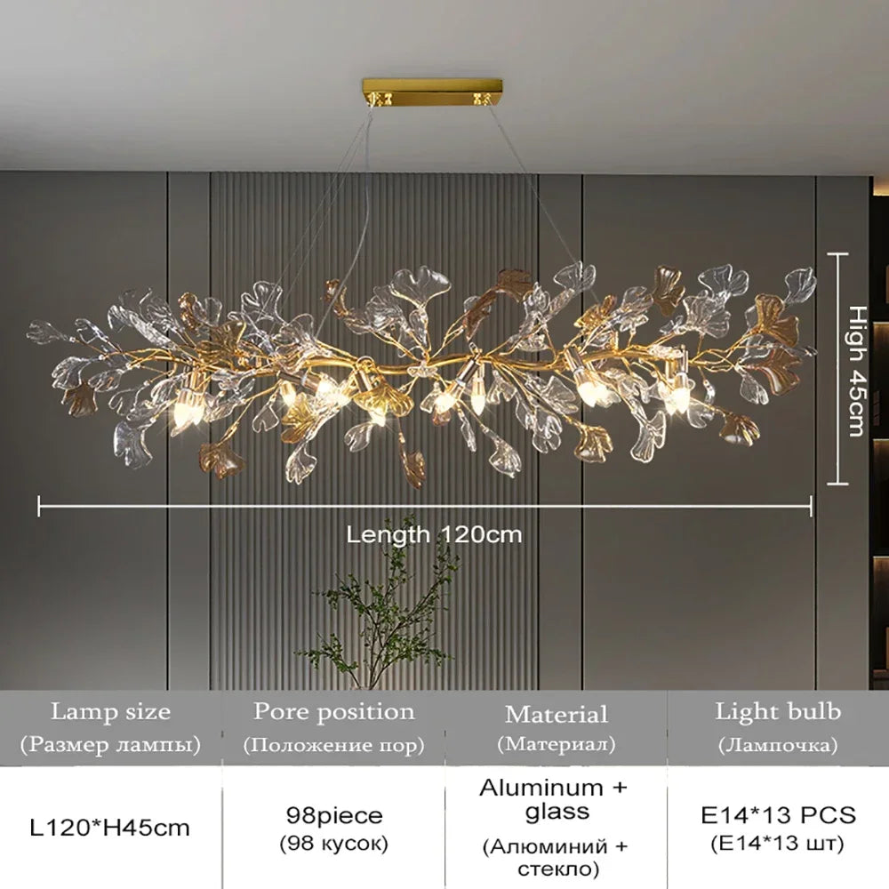 Decorbites™ Kristallblattzweig-Kronleuchter – Elegante Beleuchtungseinrichtung für Schlafzimmer, Wohnzimmer, Esszimmer