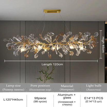Decorbites™ Kristallblattzweig-Kronleuchter – Elegante Beleuchtungseinrichtung für Schlafzimmer, Wohnzimmer, Esszimmer