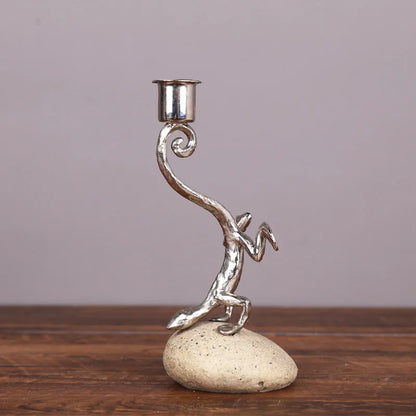 Decorbites™ Gecko-Eidechse Harz-Leuchter: Dekorationsfigur & Kerzenleuchter für Zuhause
