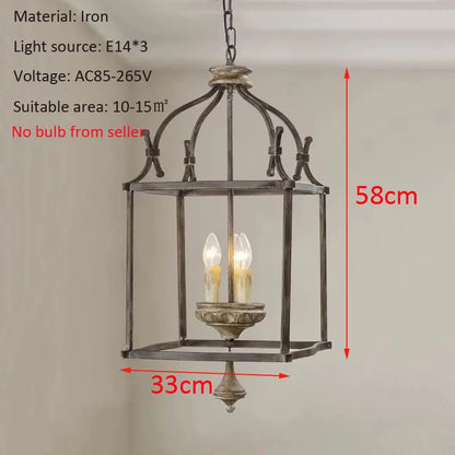 Decorbites™ kreative amerikanische Eisen E14 Kronleuchter Lampe für Veranda Küche Schlafzimmer Persönlichkeitsbeleuchtung