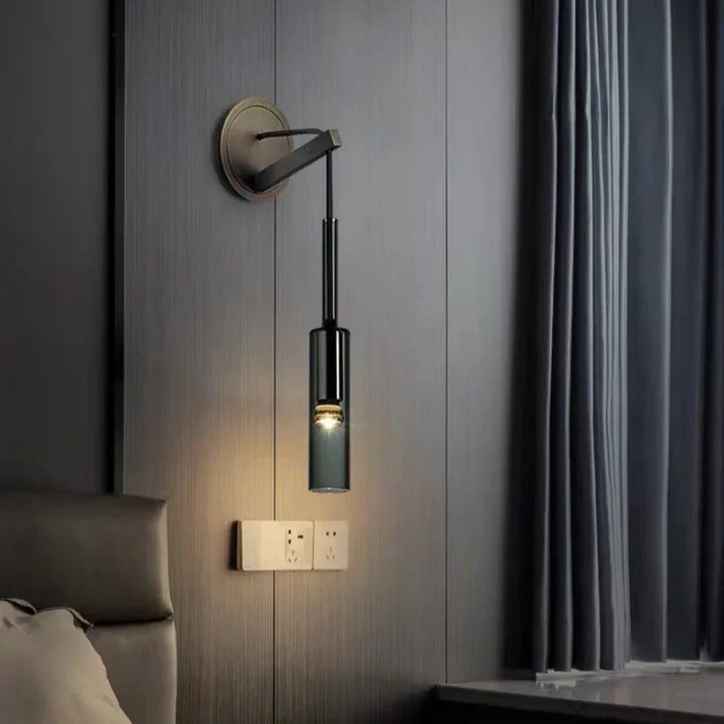 DecorBites™ Crystal Wall Lamp: Luxury Copper Bedside & Living Room Light Fixtures
