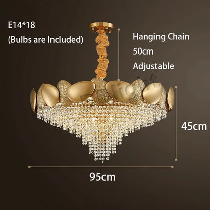 DecorBites™ Crystal Tassels LED Pendant Chandelier - Modern Luxury Home Decor