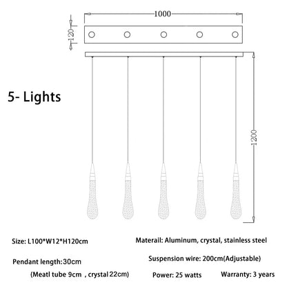 Decorbites™ Kristall-Tropfen-Deckenleuchter LED-Hängeleuchte