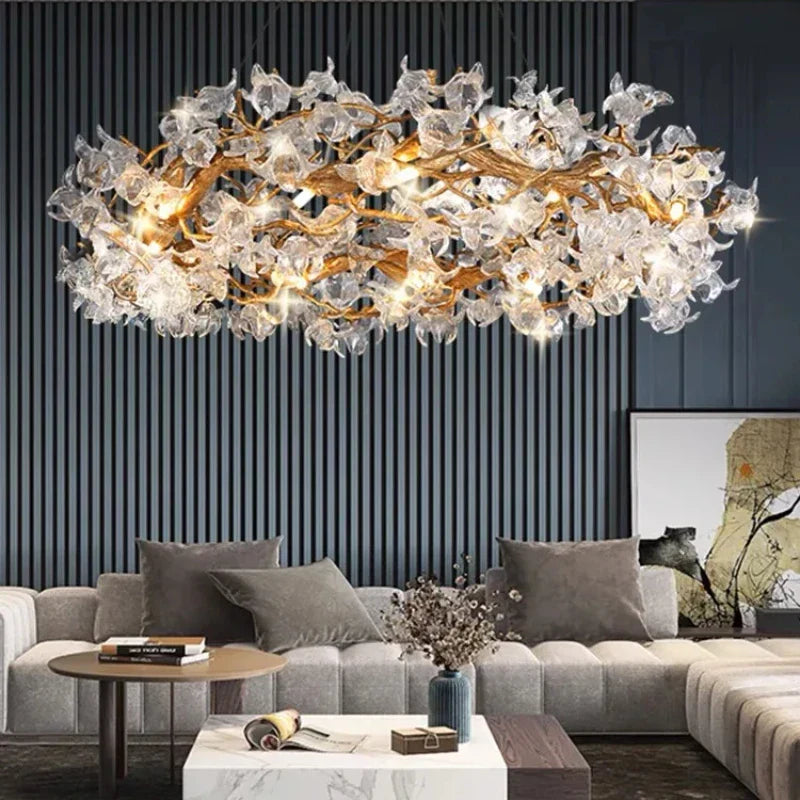 Decorbites™ Kristallzweig-Deckenleuchter | Innenbeleuchtung für Esszimmer und Wohnzimmer