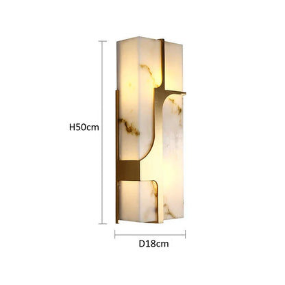 Decorbites™ Imitationsmarmor LED Wandlampe – Europäisch Retro 50 cm Villa Wohnzimmerleuchte