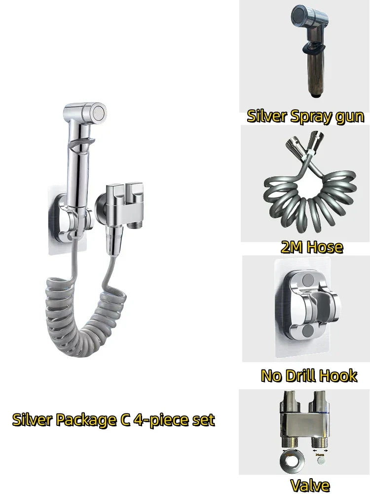 DecorBites™ High Pressure Handheld Bidet Sprayer Set for Bathroom Hygiene and Cleaning