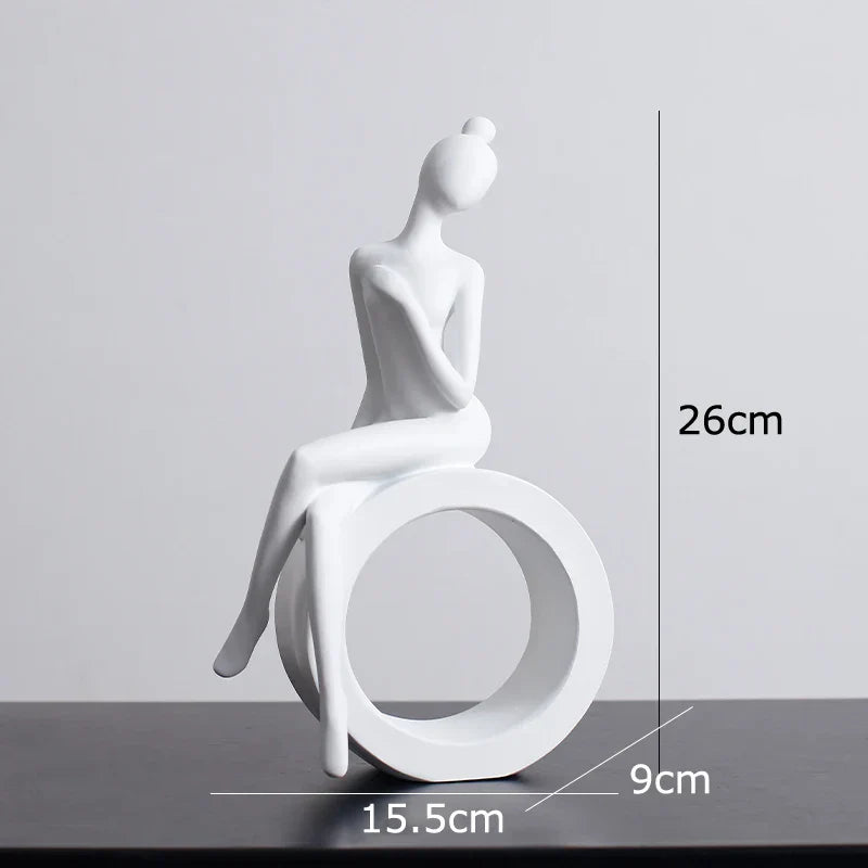 Decorbites™ Abstrakte Harz-Skulptur Moderne Schreibtisch-Dekoration Minimalistische Figuren Ornamente
