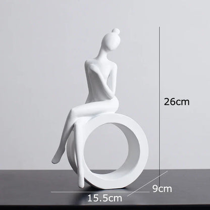 Decorbites™ Abstrakte Harz-Skulptur Moderne Schreibtisch-Dekoration Minimalistische Figuren Ornamente