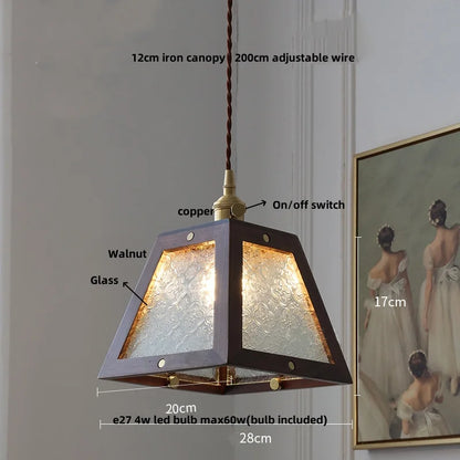 DecorBites™ Glass LED Pendant Lamp Copper Socket for Dining Living Room Decor