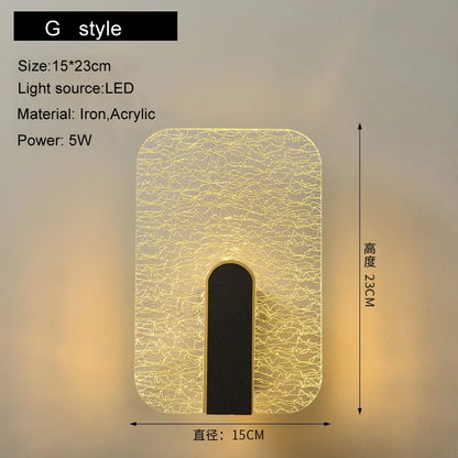Decorbites™ LED Wandlampe 5W Moderne Nordische Wandleuchte für Schlafzimmer und Wohnzimmer