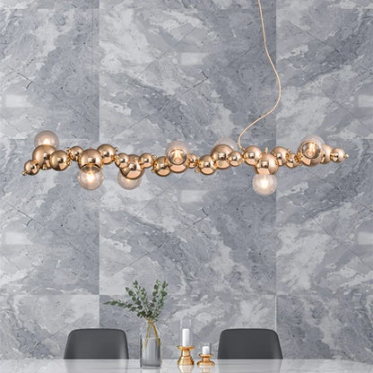 DecorBites™ LED Caterpillar Chandelier: Stylish Long Pendant Lamp for Living Room, Restaurant, Hotel