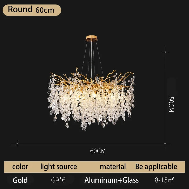 Decorbites™ Kristall-Geldbaum-Leuchter – Moderne LED-Hängeleuchte für luxuriöse Wohnbereiche