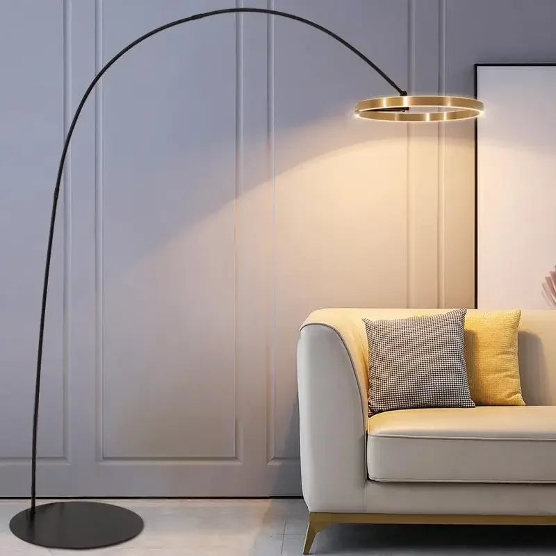 Decorbites™ Goldene Kupferne Schwarze Dimmbare LED Stehlampe für Wohnzimmer und Hotel
