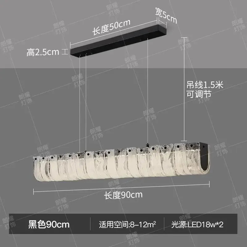 Decorbites™ Wolken-Glas-Leuchter: Luxuriöser minimalistischer Kupfer-Lichtspender für ein Charakter-Restaurant