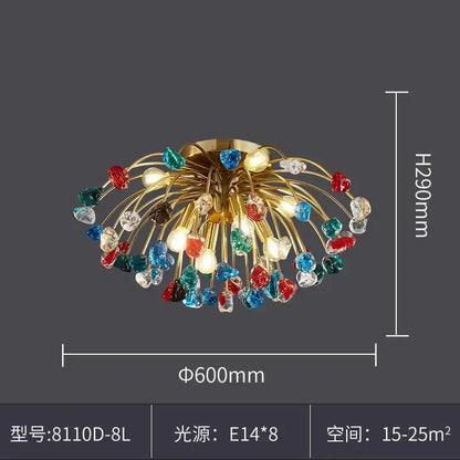 DecorBites™ Colorful Crystal Chandelier LED Dining Room Lighting