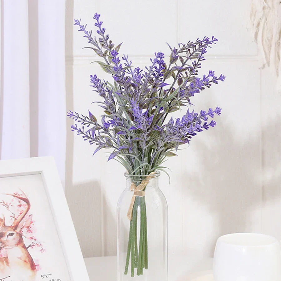 Decorbites™ Lavendel-Hochzeitskranz Künstliche Blumen Wohnraumdekoration Bastelarbeiten Falsche Pflanzen