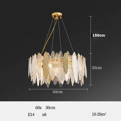 Decorbites™ Gold LED Glas-Lüster für Esszimmer Wohnzimmer Schlafzimmer_Hauptschlüsselwort: Pendelleuchten