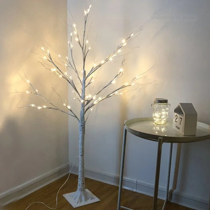 DecorBites™ LED White Birch Tree Table Lamps for Home Holiday Decor, Party, Wedding