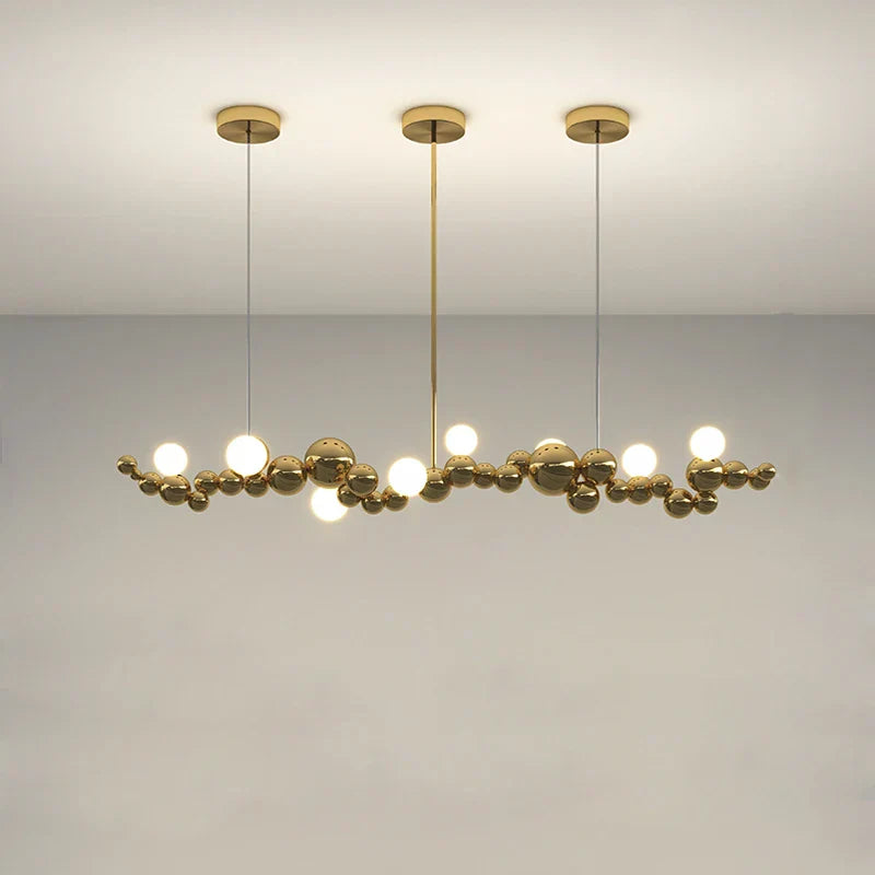 Decorbites™ Dimmbare LED-Hängeleuchte für das Wohnzimmer - Gold Silber Leuchte