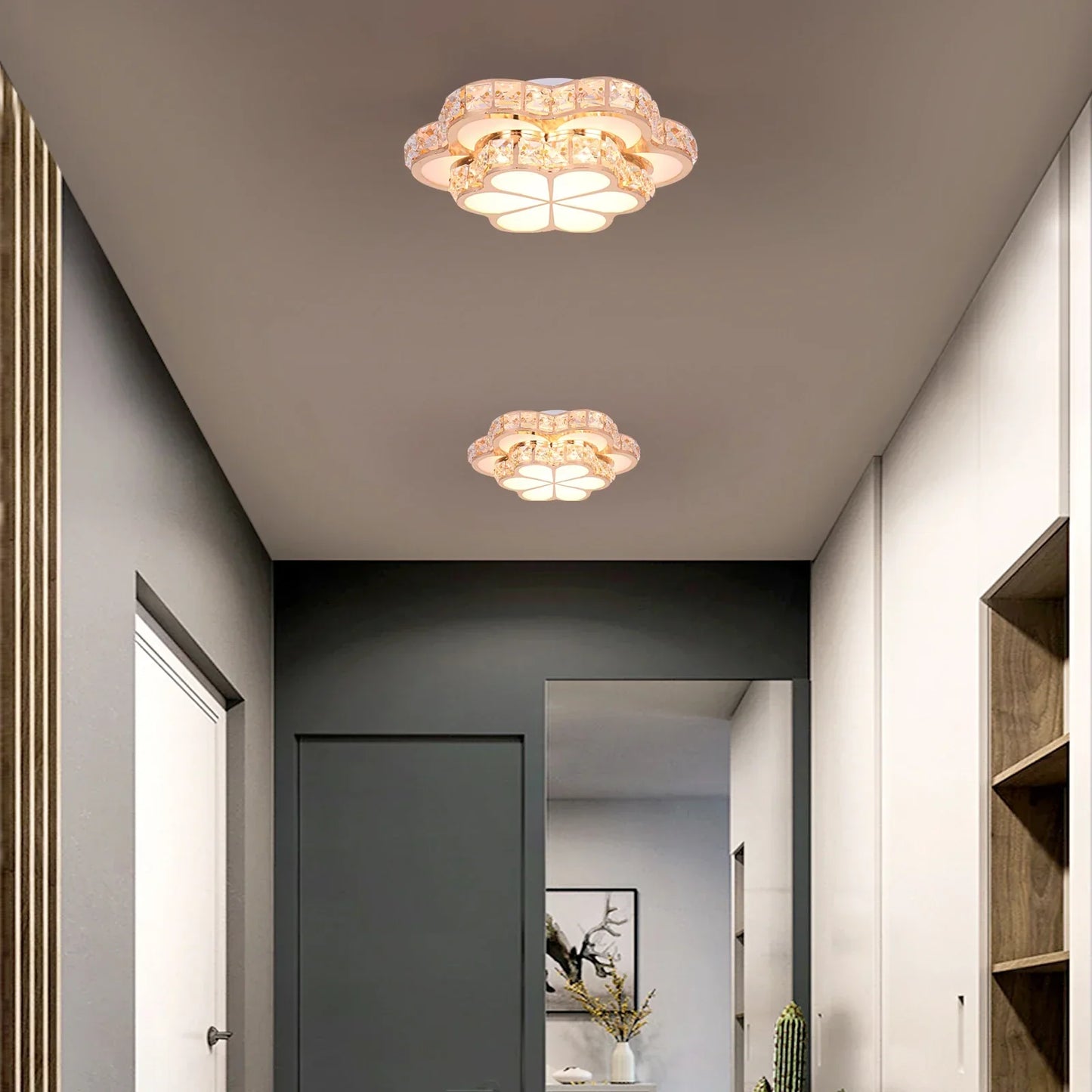 Decorbites™ Kristall-LED-Kronleuchter Deckenleuchte Modern Elegantes Innenraum-Dekor-Leuchten