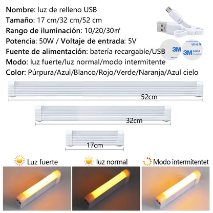 Decorbites™ LED-Auflichtm: Wiederaufladbare farbenfrohe Selfie-Lampe für Fotografie und Videos