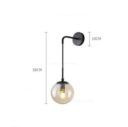 DecorBites™ Glass Ball Wall Lamps for Bedroom, Staircase, Corridor - Modern Nordic Design