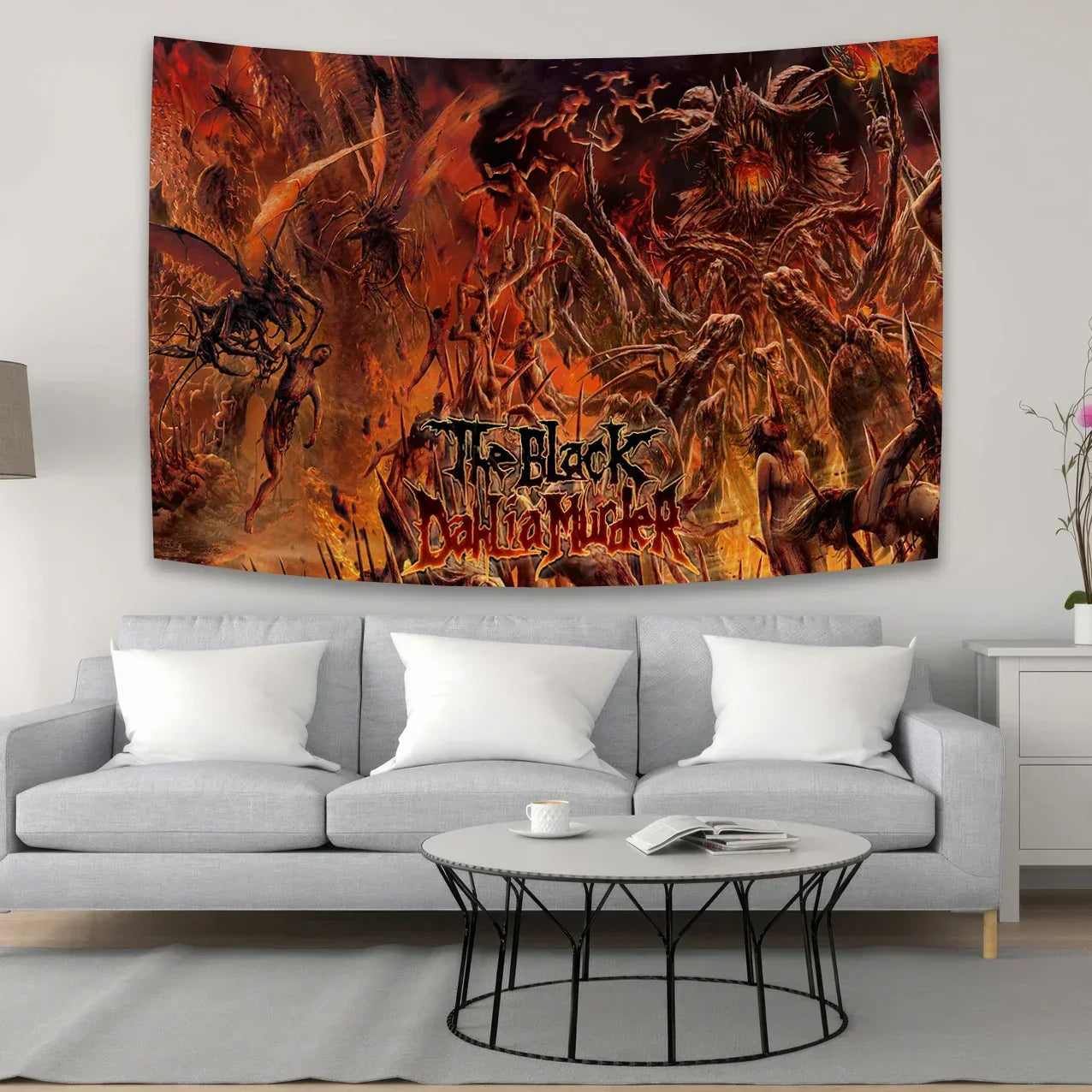 DecorBites™ Black Dahlia Murder Metal Band Tapestry: Rock Music Poster for Studio Bar
