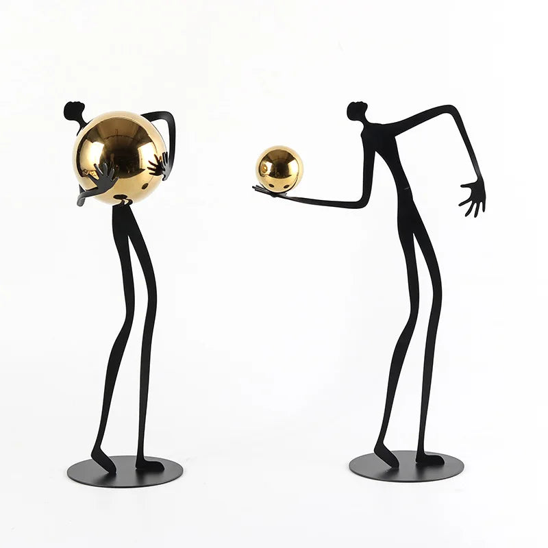 Decorbites™ Goldfigur-Skulptur Metallornament Heimdekoration Figur