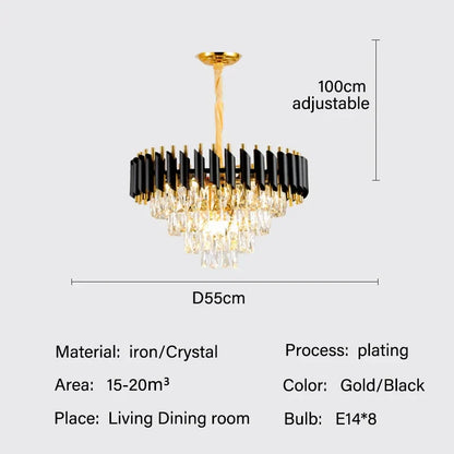 Decorbites™ Kristall-Hängeleuchter - Moderne Luxus-LED-Beleuchtung für Wohnzimmer, Esszimmer, Schlafzimmer