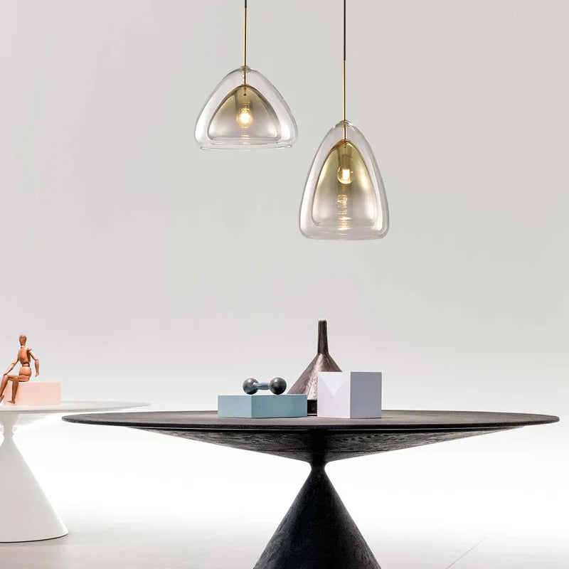 Decorbites™-Gradient-Glas-Pendant-Lampen: Luxuriöse LED-Kronleuchter für Schlafzimmer und Restaurant