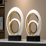 Gold Abstract Desk Sculpture