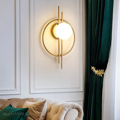 DecorBites™ Glass Ball LED Wall Lamp Modern Light Luxury Home Decor Fixture