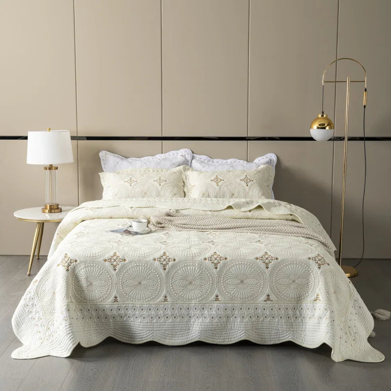 Gold Boho Cotton Quilt